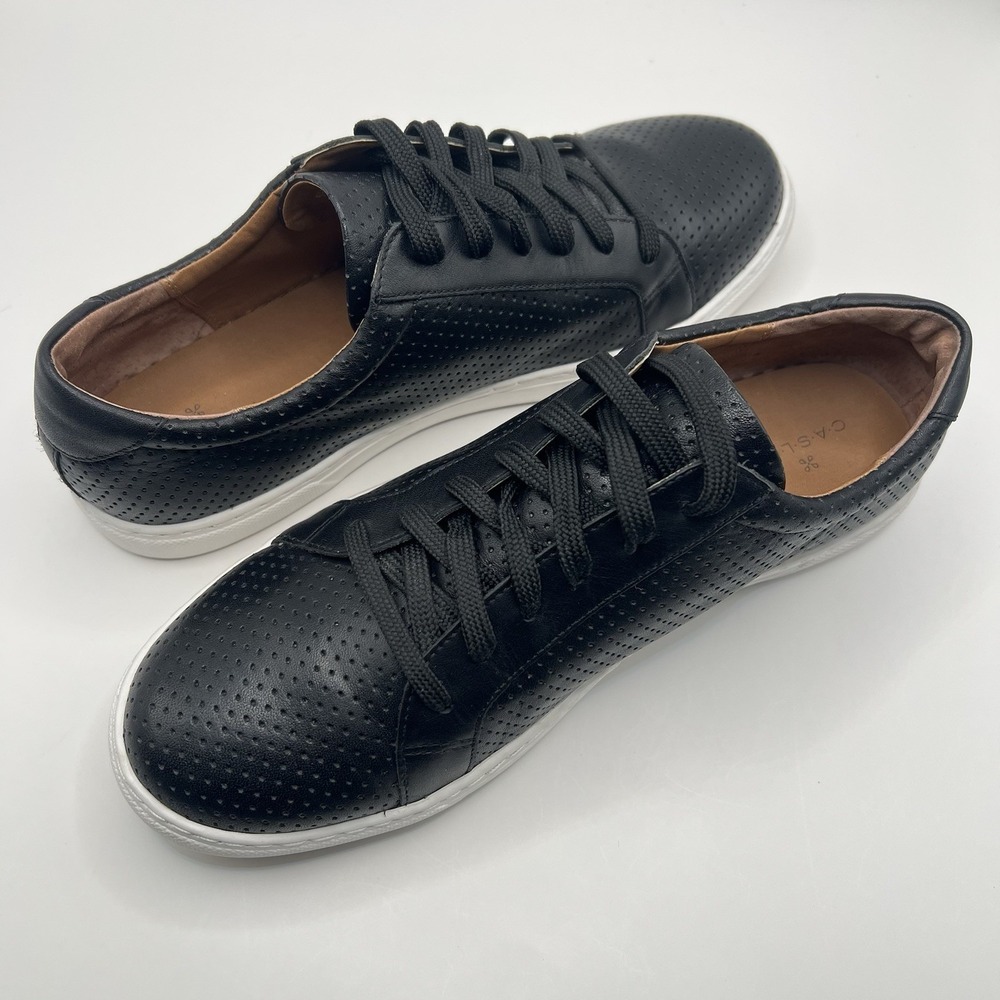 Calson Cassie Perforated Sneaker Women's 9.5M Black White Minimalist Classic
